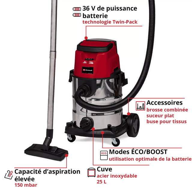 LOCATION - Aspirateur de chantier sans fil Einhell