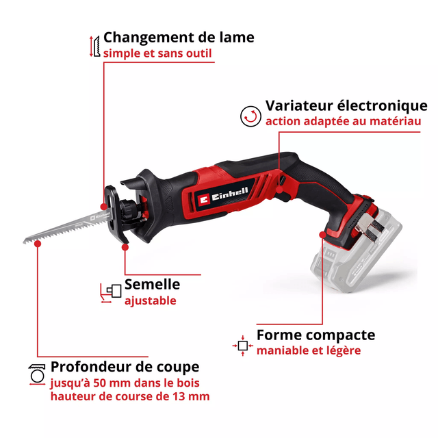 LOCATION - Scie (Sabre) universelle sans fil  Einhell