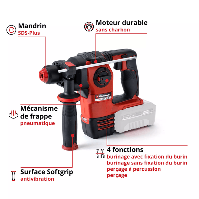 LOCATION - Marteau perforateur 2.2J sans fil Einhell PROFESSIONAL